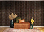 Papier peint mural imitation carreaux marron - Vignette | Mr Papier Peint