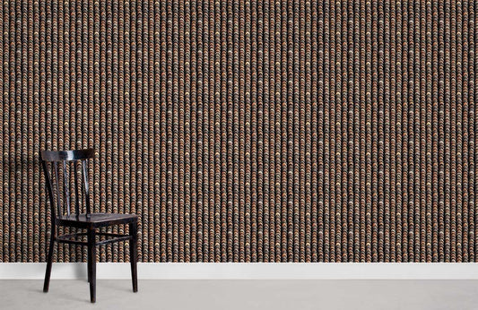 Papier peint mural imitation carreaux marron - Le meilleur Papier peint panoramique Sur mesure