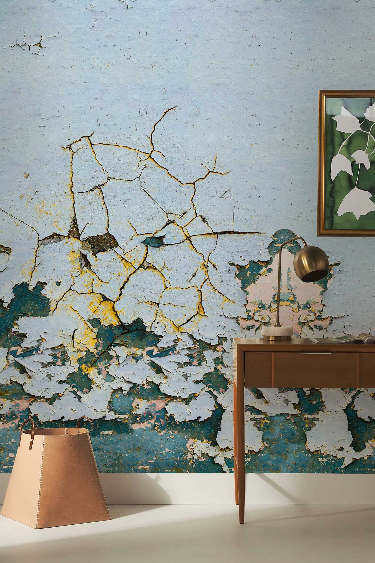 Papier Peint Mural Imitation Mur Écaillé - Le meilleur Papier peint panoramique Sur mesure
