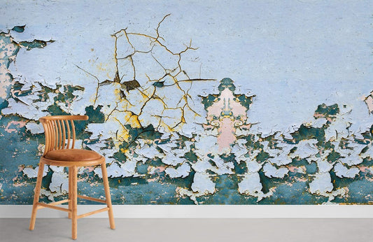 Papier Peint Mural Imitation Mur Écaillé - Le meilleur Papier peint panoramique Sur mesure