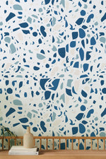 Éclat Moderne avec Papier Peint Mural Jetons Bleus - Vignette | Mr Papier Peint