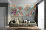 Papier peint mural jungle turquoise dense - Vignette | Mr Papier Peint