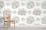 Papier Peint Mural: La Vie Heureuse des Hippopotames - Vignette | Mr Papier Peint