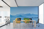 Papier Peint Mural Lac Bleu & Montagnes - Vignette | Mr Papier Peint