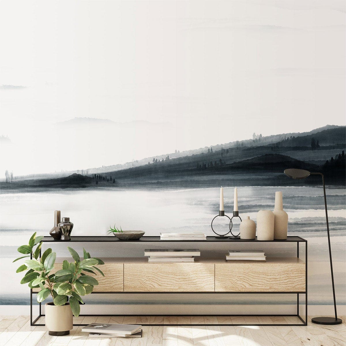 Papier Peint Mural Lac d’Encre - Le meilleur Papier peint panoramique Sur mesure