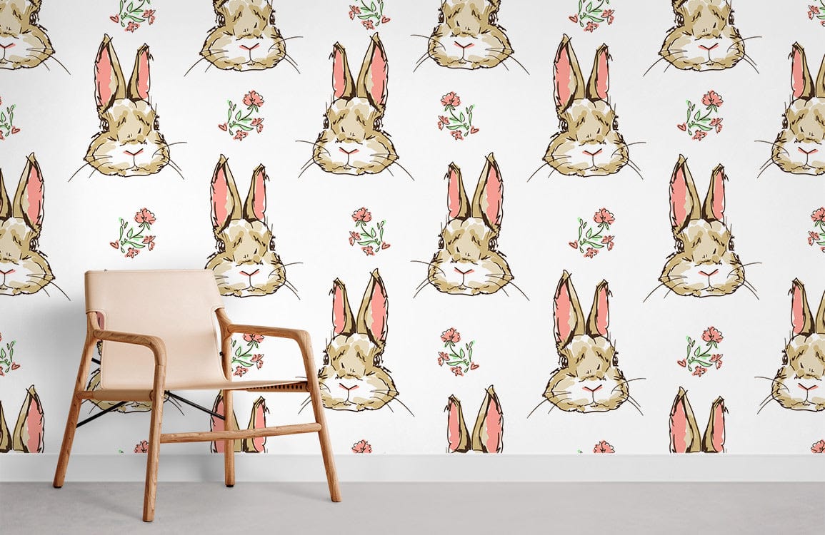 Papier peint mural Lapin Brun - Le meilleur Papier peint panoramique Sur mesure