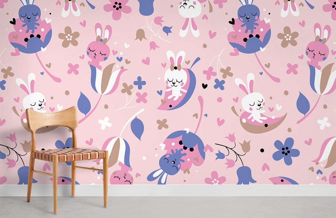 Papier Peint Mural Lapin Endormi - Le meilleur Papier peint panoramique Sur mesure