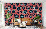 Papier peint mural léopard rose et bleu - Vignette | Mr Papier Peint