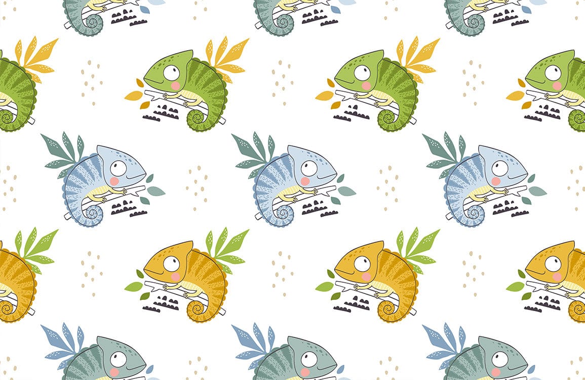 Seamless pattern of cute cartoon lézards colorés for papier peint mural lézard coloré