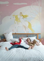 Papier Peint Mural Licorne et Princesse - Vignette | Mr Papier Peint