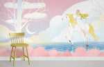 Papier Peint Mural Licorne et Princesse - Vignette | Mr Papier Peint