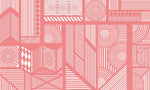 Papier Peint Mural Lignes Mécaniques Roses Droites - Vignette | Mr Papier Peint