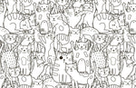 Papier peint mural Line Cats - Vignette | Mr Papier Peint