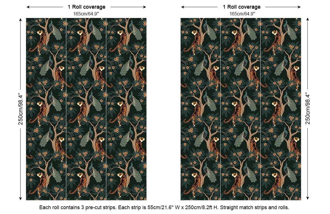 Wallpaper rolls with leopard in trees pattern for Papier Peint Mural Loisirs des Animaux