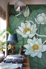 Papier peint mural Lotus avec bijoux - Vignette | Mr Papier Peint