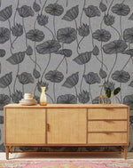 Papier peint mural Lotus Gris - Vignette | Mr Papier Peint