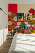 Papier peint mural Lotus Rouge Royal - Vignette | Mr Papier Peint