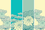 Papier peint mural Lotus Turquoise - Vignette | Mr Papier Peint