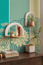 Papier peint mural Lotus Turquoise - Vignette | Mr Papier Peint