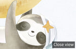 Papier peint mural lune Rêverie du paresseux sous la lueur dorée - Vignette | Mr Papier Peint