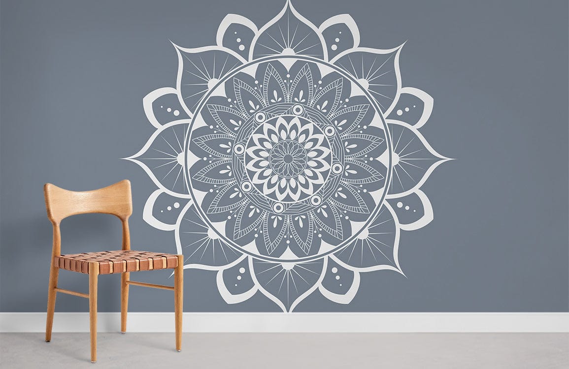 Papier Peint Mural Mandala Blanc - Le meilleur Papier peint panoramique Sur mesure