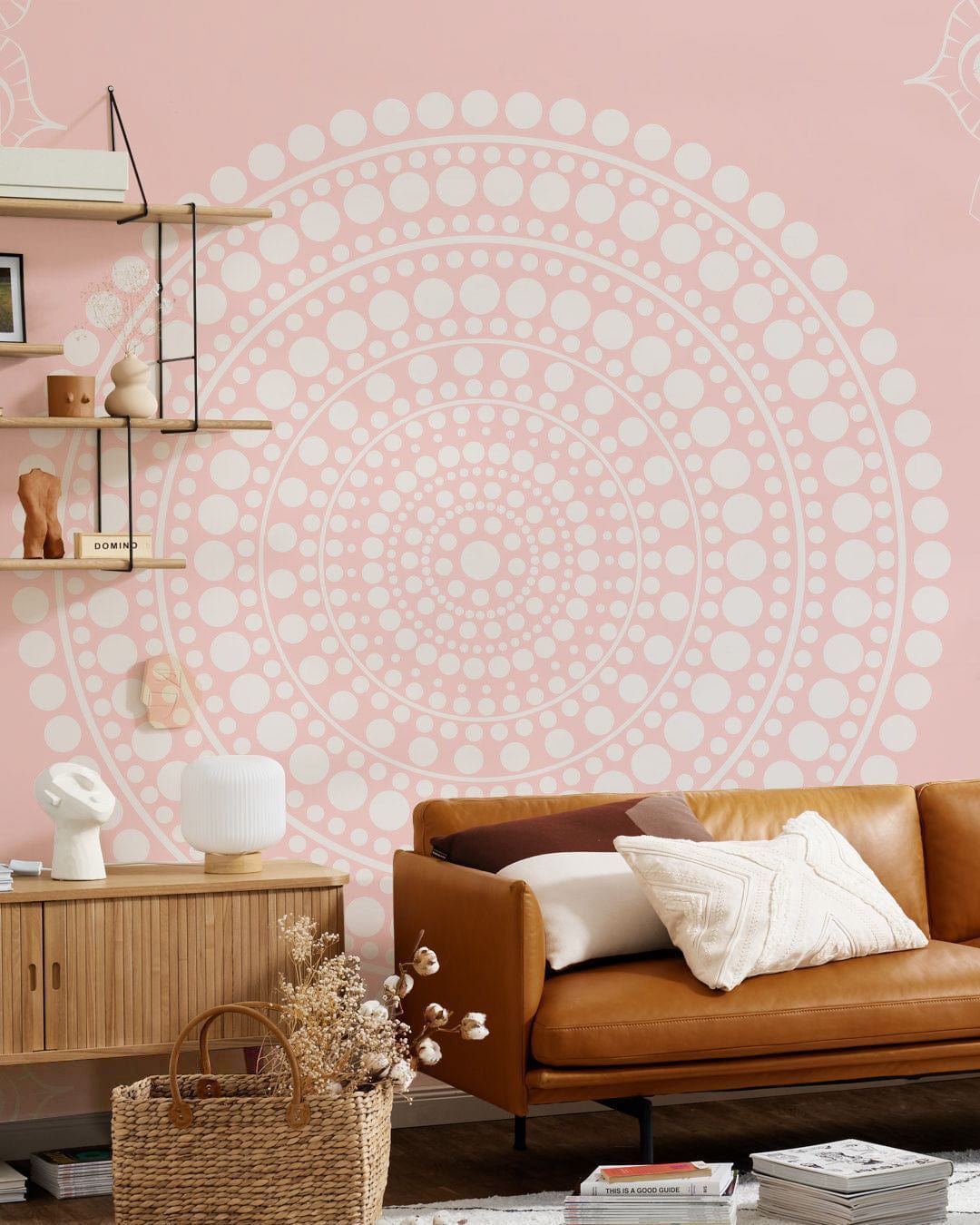 Papier peint mural Mandala rose - Le meilleur Papier peint panoramique Sur mesure