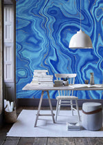 Papier peint mural Marbre Bleu Sans Couture - Vignette | Mr Papier Peint