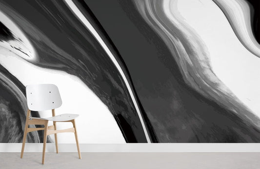 Papier peint mural marbre noir et blanc - Le meilleur Papier peint panoramique Sur mesure