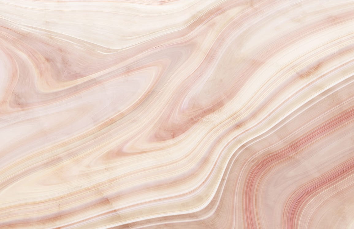 Papier peint mural marbre rose clair avec motifs ondulés et poli, décoration élégante