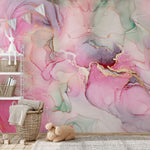 Papier peint mural marbre rose vif élégance moderne pour salle de bain - Vignette | Mr Papier Peint