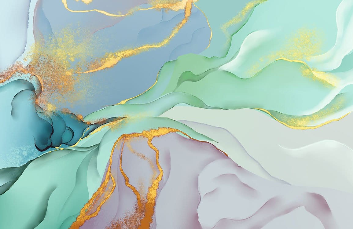 Papier peint mural marbré tricolore - Le meilleur Papier peint panoramique Sur mesure