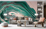 Papier peint mural marbre vague verte danse sur vos murs - Vignette | Mr Papier Peint