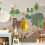 Papier peint mural migration animaux de la forêt - Vignette | Mr Papier Peint