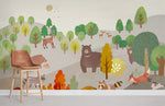 Papier peint mural migration animaux de la forêt - Vignette | Mr Papier Peint