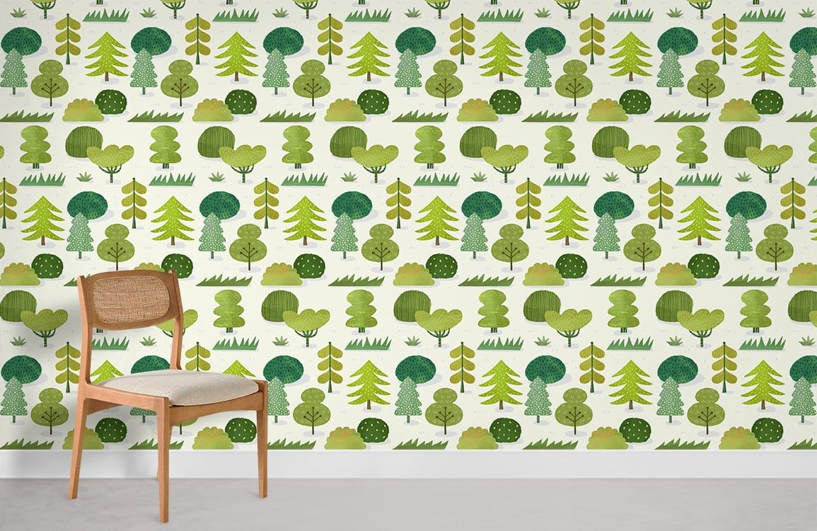 Papier peint mural Mini Arbres - Le meilleur Papier peint panoramique Sur mesure