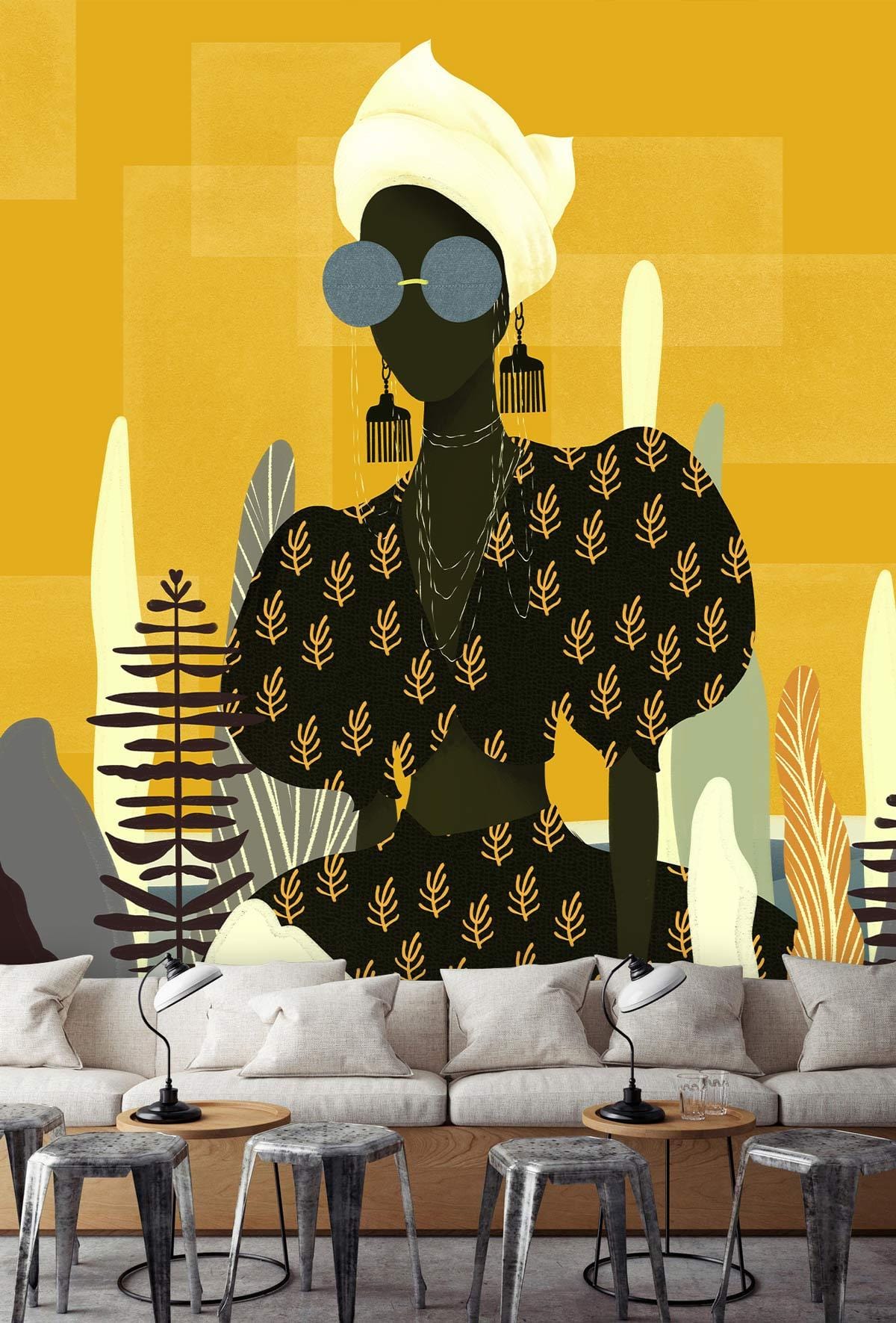 Papier Peint Mural Moderne Dame III - Le meilleur Papier peint panoramique Sur mesure