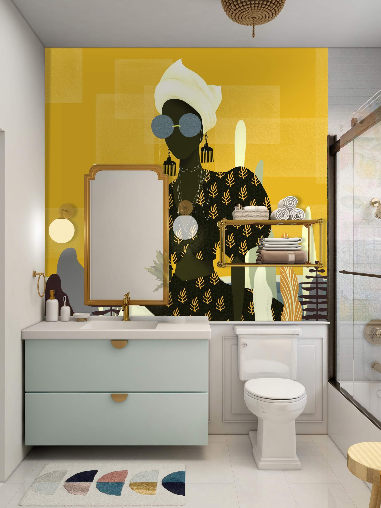Papier Peint Mural Moderne Dame III - Le meilleur Papier peint panoramique Sur mesure
