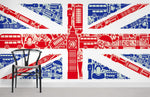 Papier peint mural Union Jack esprit britannique en panorama audacieux - Vignette | Mr Papier Peint