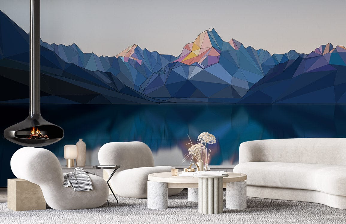 Papier Peint Mural Montagne 3D - Le meilleur Papier peint panoramique Sur mesure