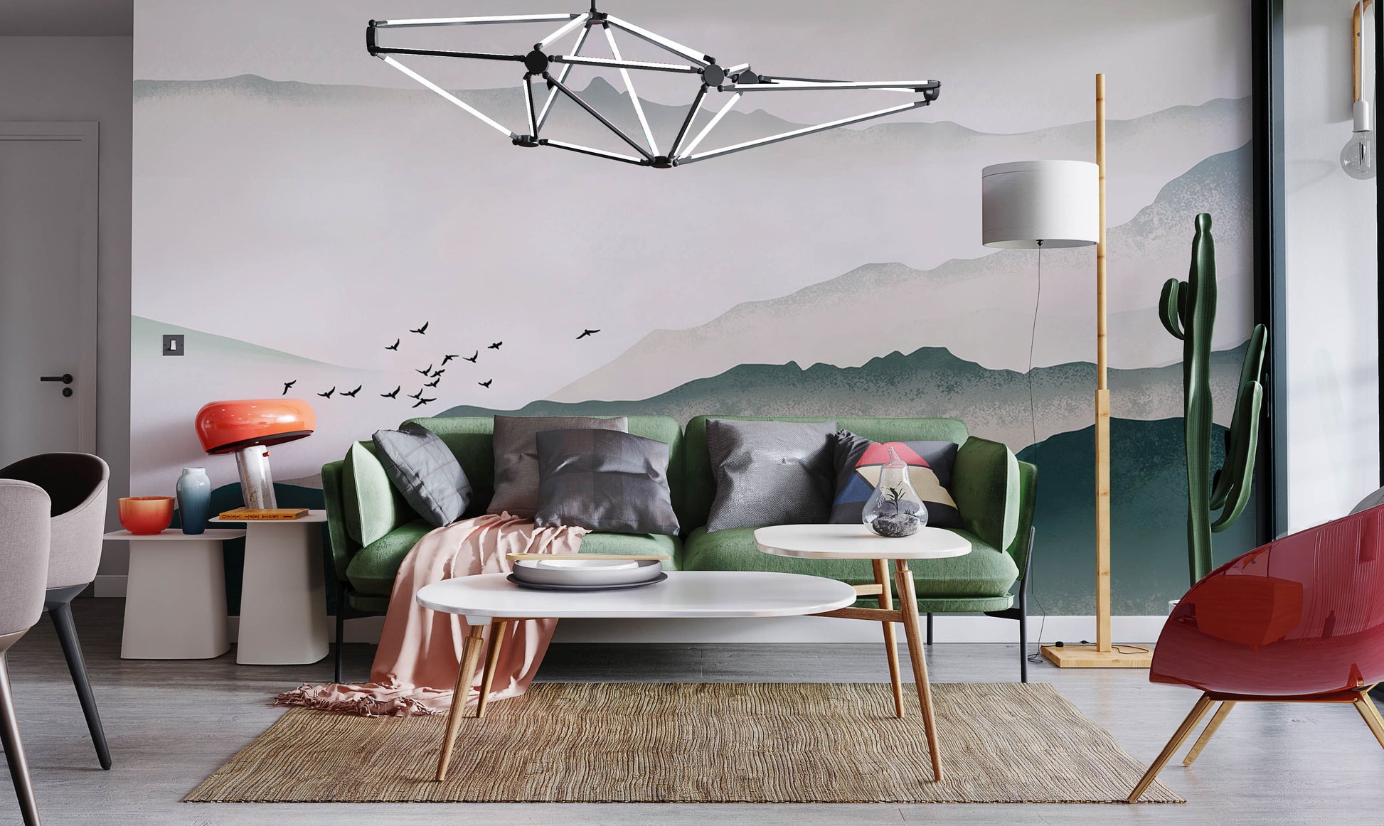 Papier peint mural Montagne brumeuse - Le meilleur Papier peint panoramique Sur mesure