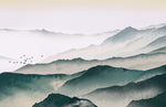 Évasion sereine avec papier peint mural montagne brumeuse - Vignette | Mr Papier Peint