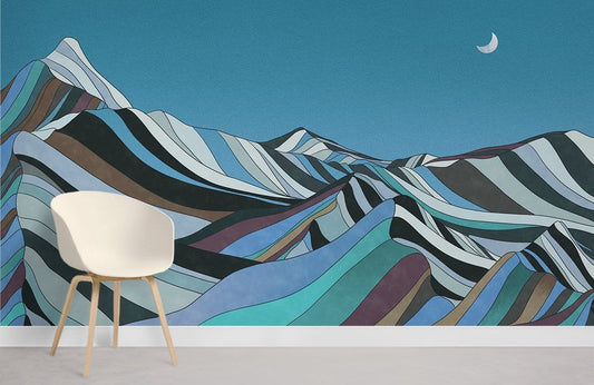 Papier peint mural Montagne Colorée II - Le meilleur Papier peint panoramique Sur mesure