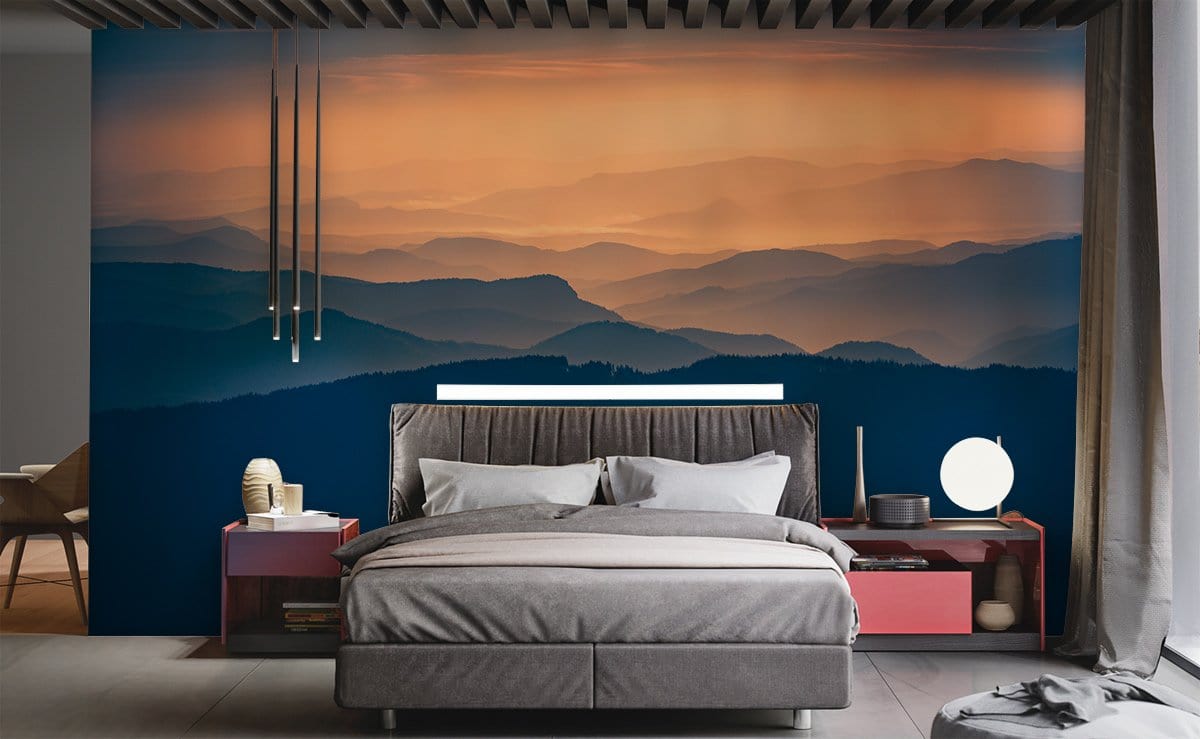 Papier peint mural Montagne Crépuscule - Le meilleur Papier peint panoramique Sur mesure