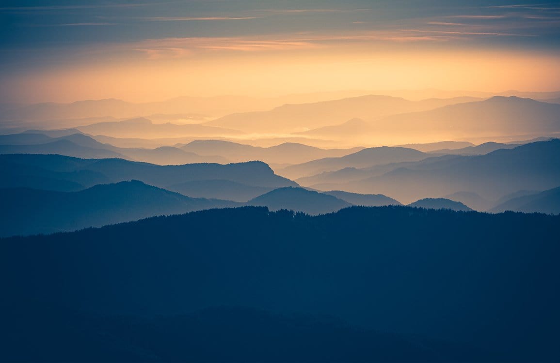 Papier peint mural Montagne Crépuscule - Le meilleur Papier peint panoramique Sur mesure