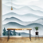 Papier peint mural Montagne d'encre et vagues - Vignette | Mr Papier Peint