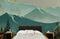 Papier peint mural montagne féerique avec vue sur une chambre et murale montagne féerique