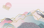 Montagne Ombrée Onirique Peint Mural pour Havre de Sérénité - Vignette | Mr Papier Peint