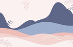 Papier peint mural Montagne Rose et Bleue évasion et élégance - Vignette | Mr Papier Peint