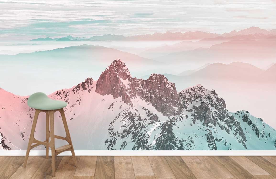 Papier peint mural Montagnes Rêveuses - Le meilleur Papier peint panoramique Sur mesure