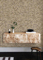 Élégance Terreuse avec Peint Mural Mosaïque Marron - Vignette | Mr Papier Peint
